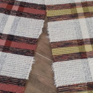 Beira cama de algodão listrado com linha 70x120cm Ref.027