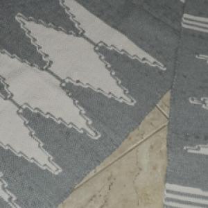 Jogo de malha modelo geométrico 3 peças. 1 de 50x150cm e 2 de 50x80cm Ref.043