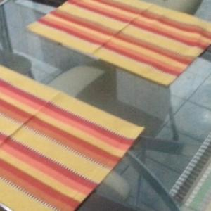 Lugar americano de algodão sem franja