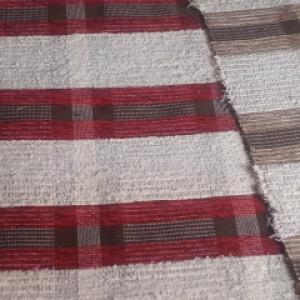 Passadeira listrada com fio de chenille variedade de cores nas listras tamanho 70x2m e 70x3m Ref.066