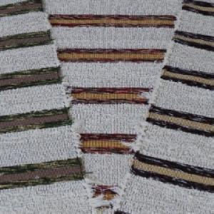 Passadeira de algodão listrada com linha e chenile 70x2m e 70x3m Ref.060