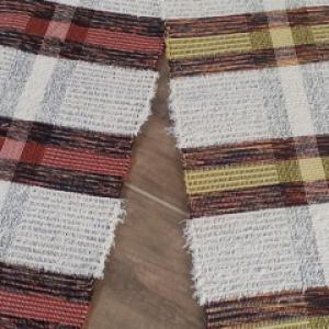 Beira cama de algodão listrado com linha 70x120cm Ref.027